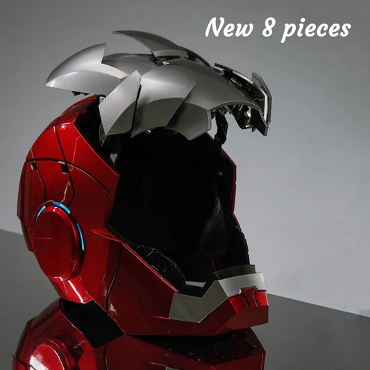 NEW Iron Man Helmet Mk5 Electric Voice Activated Control Wearable Mask 1:1 Automatic Opening Closing Model Figure Adult Toy Gift