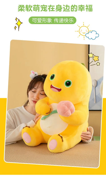 Hot Kawaii Plush Doll Love Yellow Embracing Flower Milk Dragon Dinosaur Doll Cute Plush Stuffed Pillow Soft Doll Birthday Gift