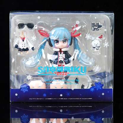10cm/3.94in #1939 Hatsune Miku Anime Figure 15th Anniversary Strawberry Miku Action Figure #1940 Miku Collection Model Doll Toys