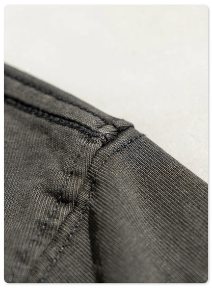 ZODF New Men High Street Washed T-Shirts Unisex Loose Tree Printing 285gsm Cotton O Neck T Shirt For Summer HY0512