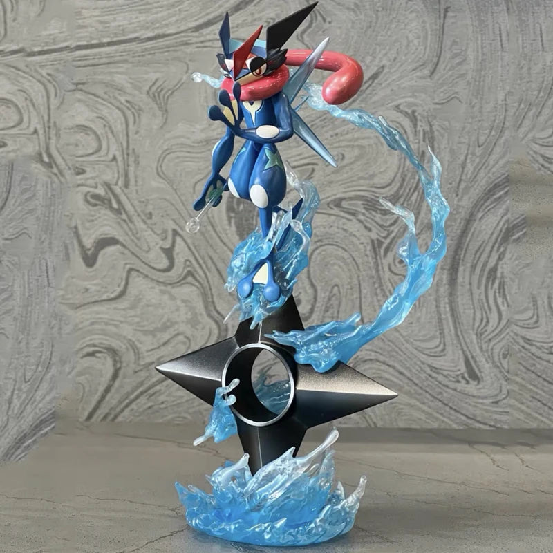 20cm GK Greninja Pokemon Anime Figure Water Shuriken Evolved Pet Elf Statue Creative Doll Ornament Model Kids Christmas