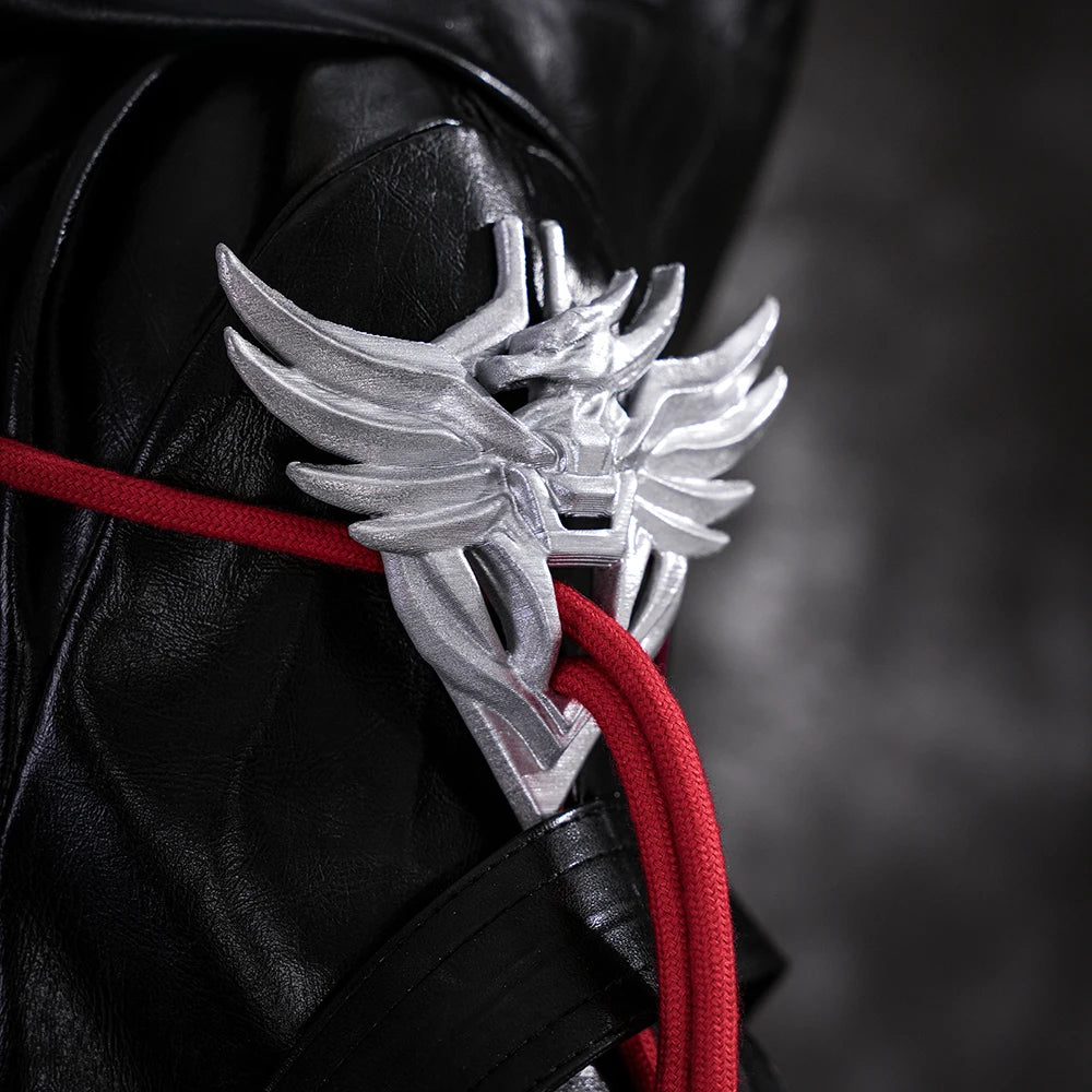 iCoser Arknights Exusiai The New Covenant Cosplay Costume Wig Uniform Luminous Headwear Halloween Party for Women Girls Carnival