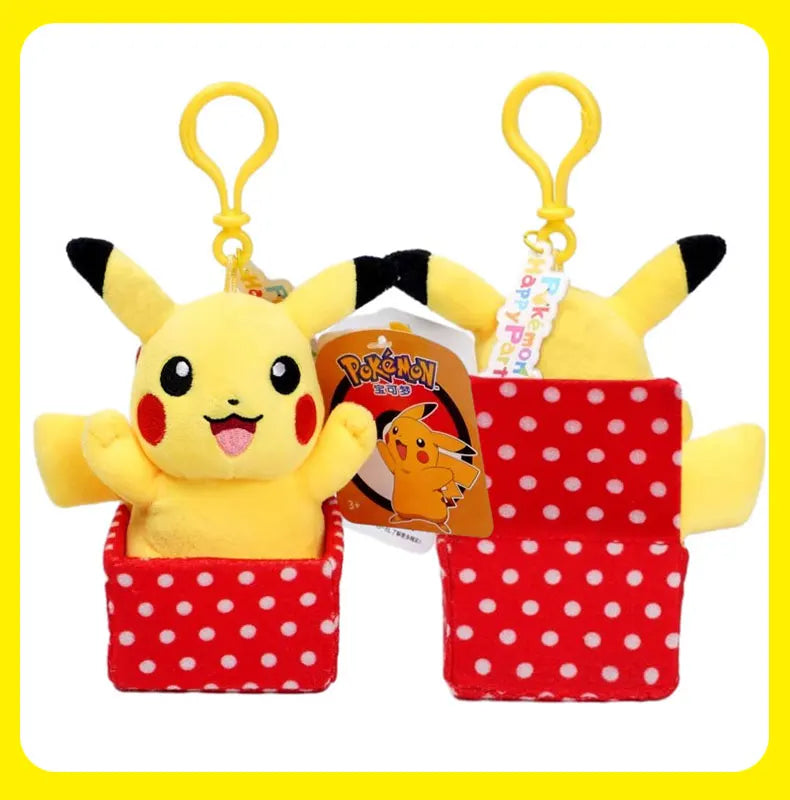 Pokemon Pikachu Mew Squirtle Charmander Kawaii Plush Toy Pendant School Bag Backpack Pendant Key Ring Small Doll Birthday Gift