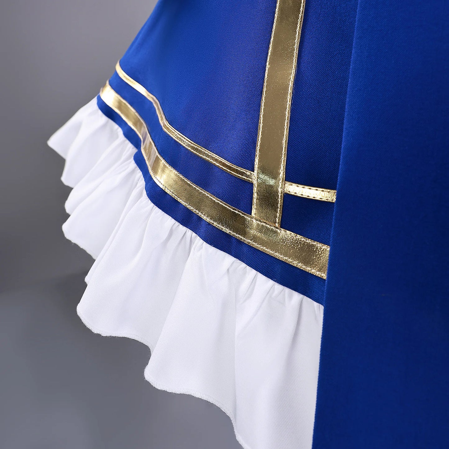 iCoser Honkai Star Rail Fate Saber Cosplay Costume Wig Blue Dress Uniform Outfit Halloween Party for Women Girls Carnival Props