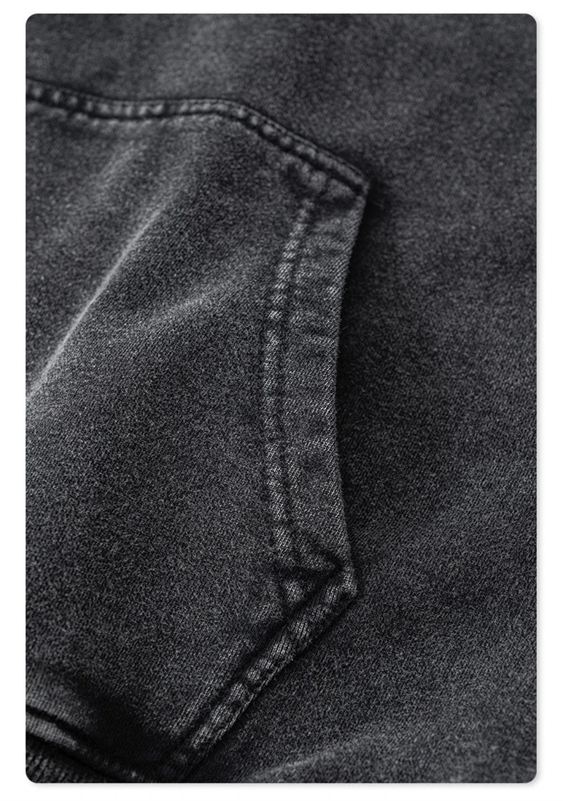 ZODF Retro Autumn Winter Washed Cotton Hoodies Unisex Loose 380gsm Knitted Sport Hooded Pullovers Brand Clothes HY0884