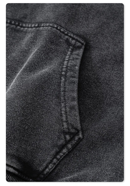 ZODF Retro Autumn Winter Washed Cotton Hoodies Unisex Loose 380gsm Knitted Sport Hooded Pullovers Brand Clothes HY0884