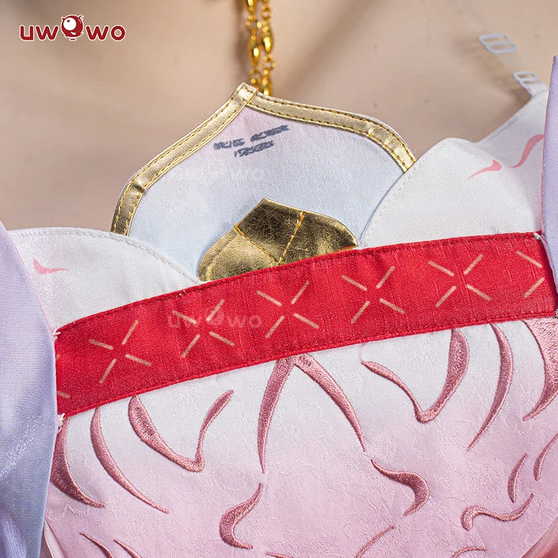 LAST BATCH UWOWO Jinhsi Cosplay Game Wuthering Waves Jinhsi Peach Blossom Cosplay Costume Dress Halloween Costume