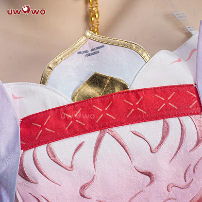 LAST BATCH UWOWO Jinhsi Cosplay Game Wuthering Waves Jinhsi Peach Blossom Cosplay Costume Dress Halloween Costume