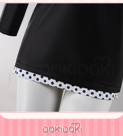 Nicoo Robinn Cosplay Costume Anime Cosplay DokiDoki-N Miss Allsundayy Women Sexy Blue Dots Black Dress Nicoo Robinn Cosplay
