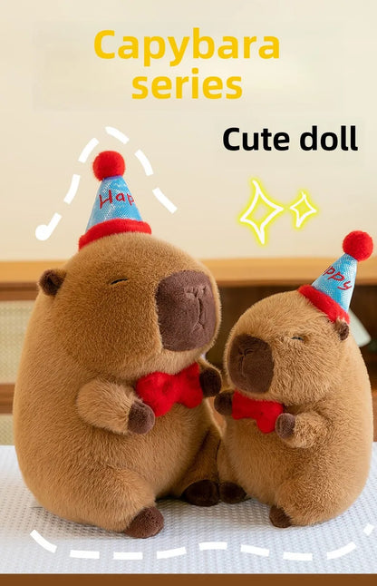 Cute Hat Dolphin Cloth Doll Plush Toy Capibala Backpack Turtle Room Decoration Sofa Cushion Girls Children's Day Gift Cloth Doll