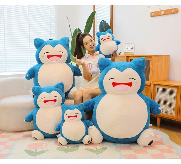 85/100CM Big Size Snorlax Plushie Pokemon Cartoon Anime Peluche Kawaii Stuffed Cushion Comfortable Soft Doll Children Toy Gift