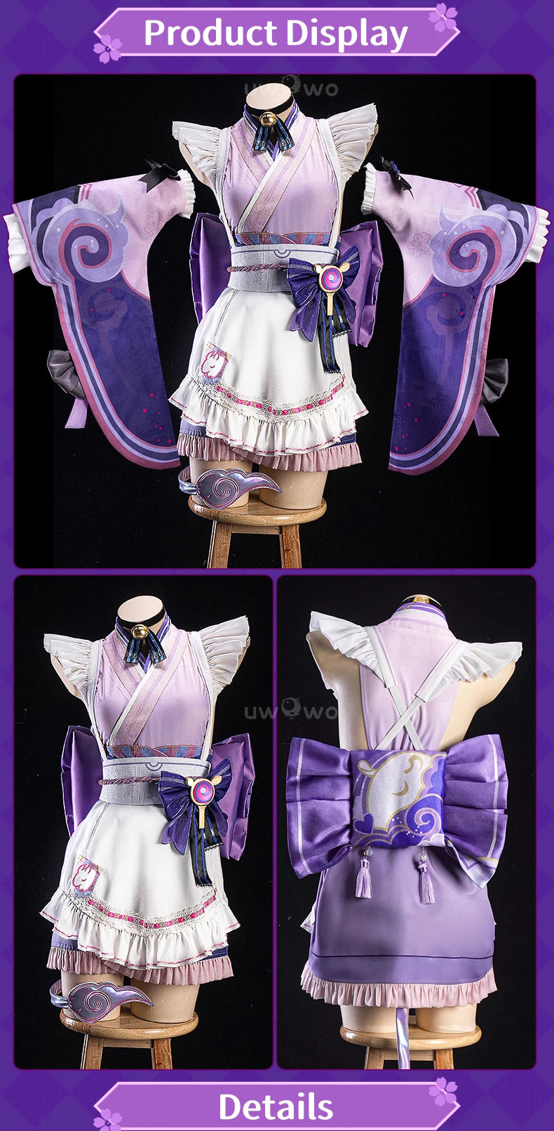 UWOWO Yumemizuki Mizuki Cosplay Game Genshin Impact Yumemizuki Mizuki Cosplay Costume Plus Size 3XL Halloween Costume