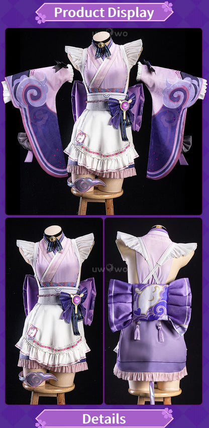 UWOWO Yumemizuki Mizuki Cosplay Game Genshin Impact Yumemizuki Mizuki Cosplay Costume Plus Size 3XL Halloween Costume