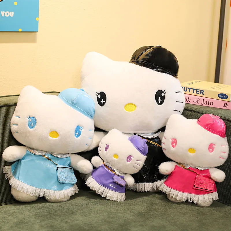 Sanrio 65cm cute Fluffy Kawaii Hello Kitty Plush Toy in Dress Scented Doll Large Stuffed Animal for Kids Birthday Christmas Gift