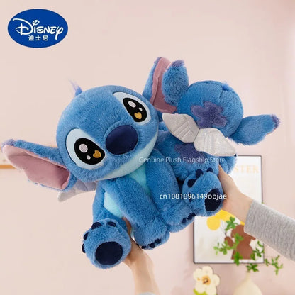 25/40/60cm Big Size Angel Stitch Disney Anime Plush Stuffed Dolllilo & Stitch Cartoon Plushies Pillow Ornaments Holiday Gifts