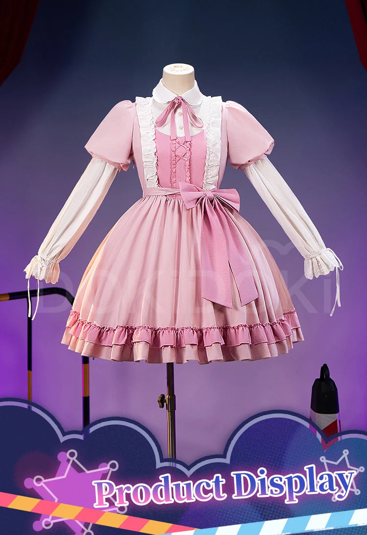 Stocking Cosplay Costume Anime DokiDoki-R Women Pink Dress Cute Stocking Cosplay Costume Lolita