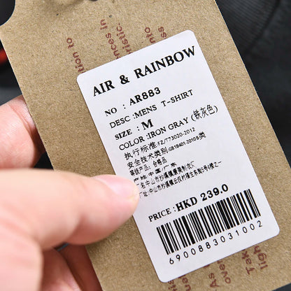 Summer New American Retro Short-sleeved O-neck 3D Printed T-shirt Men's Fashion Simple 100% Cotton Washed Casual Sport Tops