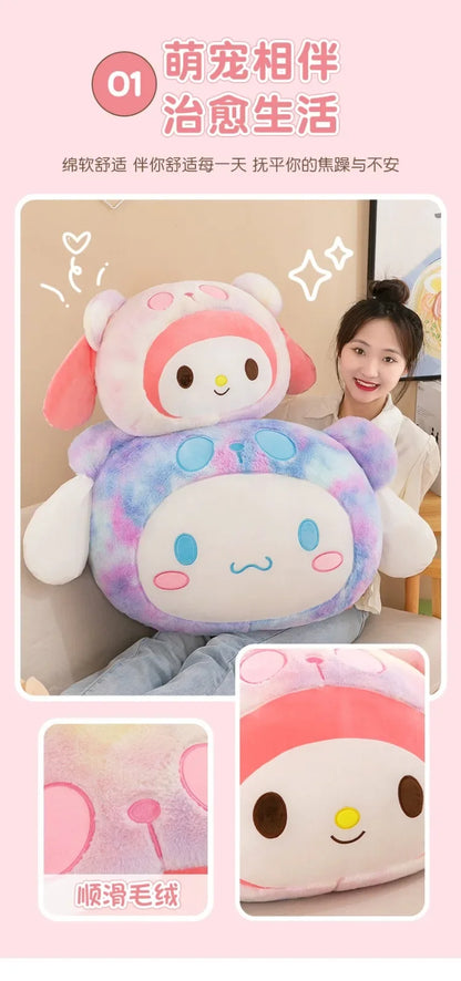 New Sanrio Plush Kuromi Plush Toys Kawaii Cute Cartoon Plush Toys Lovely Anime Pillow Stuffed Doll Kids Girl Toy Birthday Gift