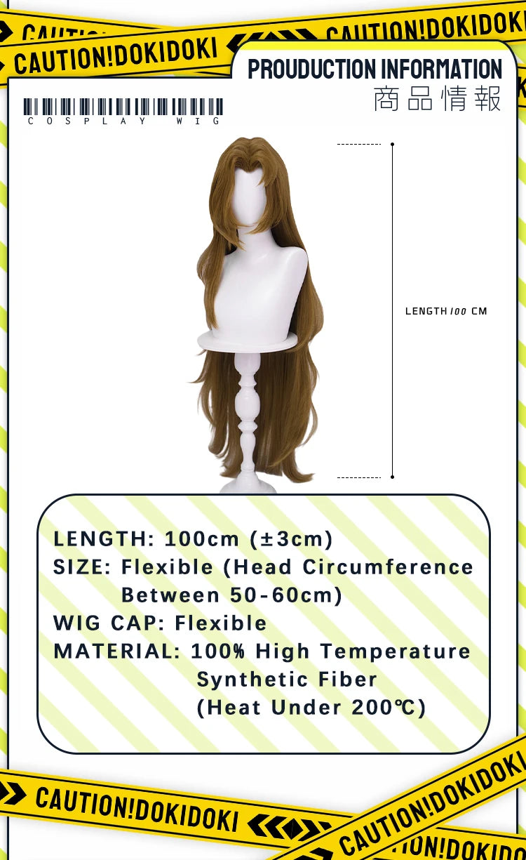 IN STOCK Rodion Ishmael Hong Lu Cosplay Wig Game DokiDoki Women Men 90cm Orange Black Long Hair Ishmael Cosplay Free Wig Cap