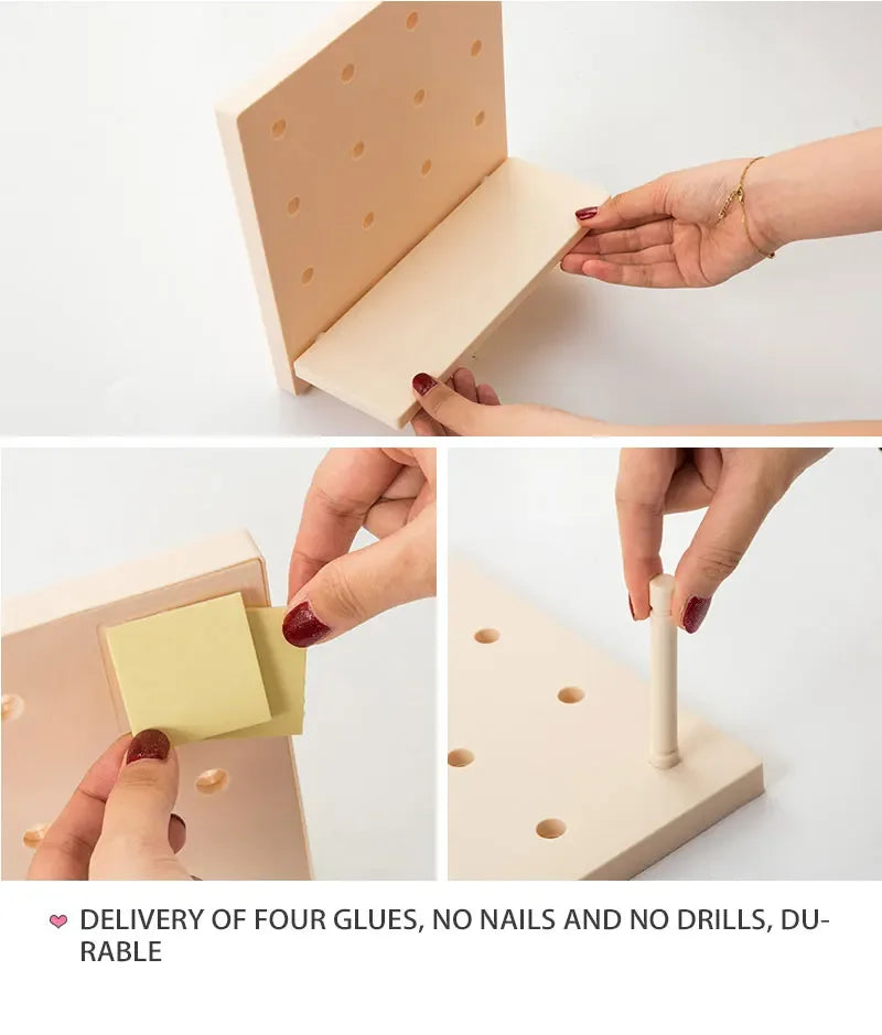 Home Decor Wall Shelves Decoration Hole Board Wall Storage Rack Storage Shelf Kitchen Bedroom Hanging Wall Shelves Wall Decor