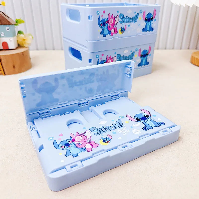 New Stitch Folding Storage Box Interstellar Baby Stitch Stacking Music Desktop Stationery Storage Rack