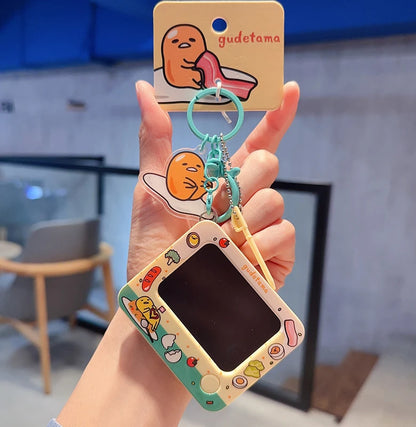 Genuine Sanrio Hello Kitty Kuromi Melody Pachacoo Cinnamoroll Hangyodon Gudetama Writ Boar Graffiti Toy Keychain Birthday Gift