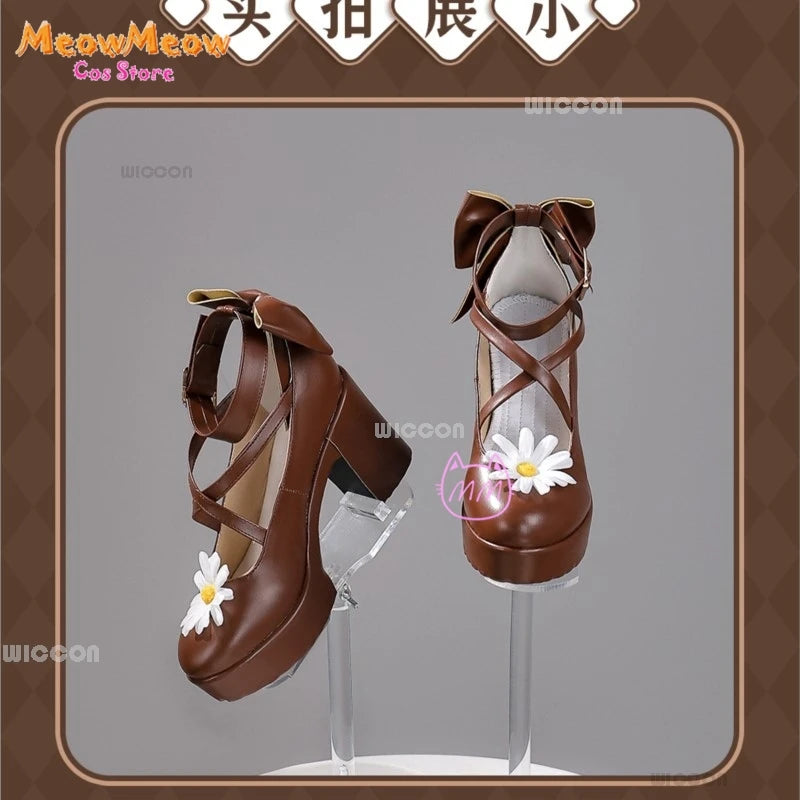 Wuthering Waves Chisa Korea Cafe Collaboration Cosplay Set Polyester