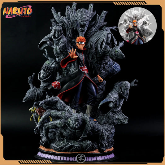 Naruto Anime Figure Akatsuki Pain 27cm Gk Figurine Pvc Statue Model Doll Ornament Collectible Desk Decora Toys Kids Xmas Gifts