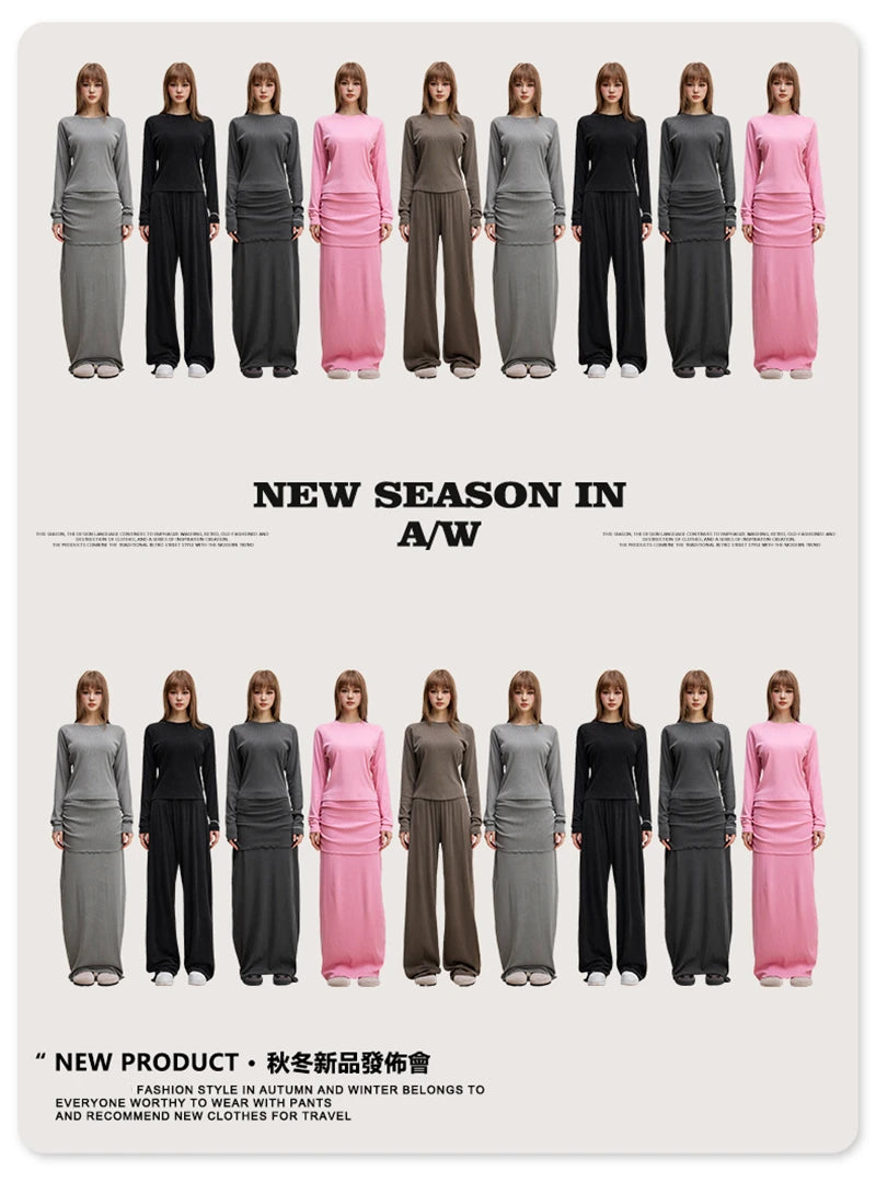 ZODF Sexy Autumn Washed 275gsm Full Sleeve T Shirt For Women Ladies Girls Slim Fit Distressed T-Shirts Tops HY1145