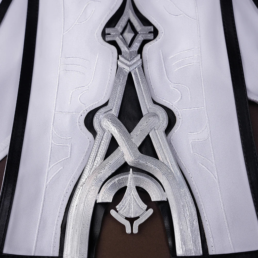 iCoser Arknights Exusiai The New Covenant Cosplay Costume Wig Uniform Luminous Headwear Halloween Party for Women Girls Carnival