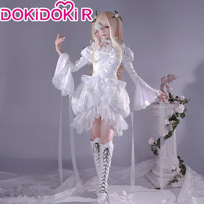 Kirakishou Cosplay Anime Rozen Maiden Cosplay DokiDoki-R Women Kirakishou Cosplay Lolita Gothic Dress White Lolita