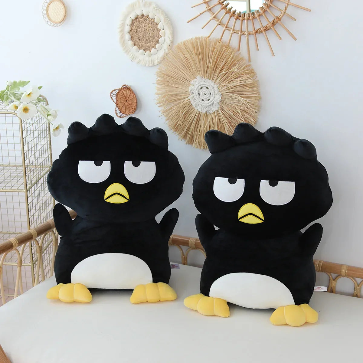 Sanrio BADBADTZ MARU Plush Toy Soft Cute Japanese Style Anime Black Penguin Doll Hug Plushies Pillow Sofa Bed Xmas Gifts Girl