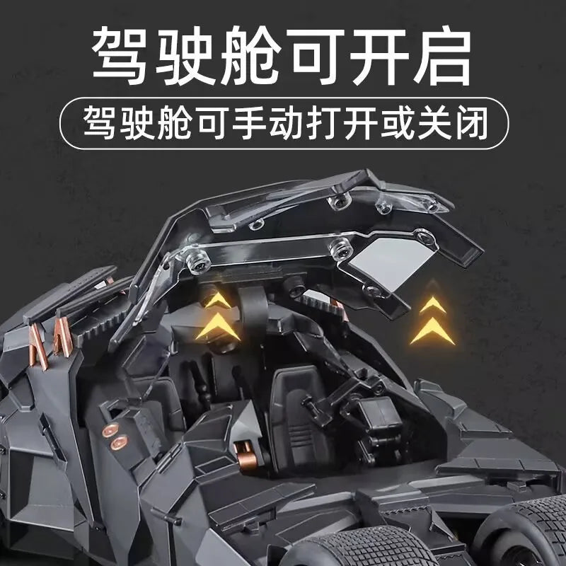1:18 Batmobile Tumbler Alloy Metal Car Diecast Toy Vehicle Car Model Sound & Light Slide Spray Truck Toys For Kids  Gift Birthda