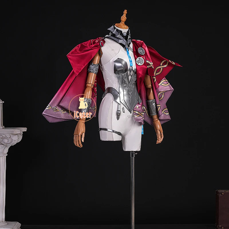 Wuthering Waves Lupa Cosplay Costume Wig Bodysuit Cloak Earrings Tail Headwear Leggings Halloween Party for Women Girls iCoser