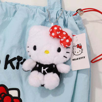 Genuine Sanrio Hello Kitty Cute Girl Keychain Car School bag Pendant Kids Plush Toys Keyring Plushier Birthday Thanksgiving Gift