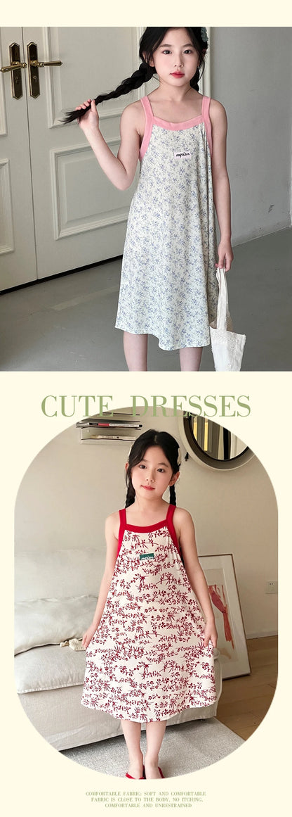 Summer Girl Nightgowns Children Pajama Dresses Pajamas For Girls Toddler Night Dress Kids Pijama 2 to 4 6 8 10 11 12 13 14 Years