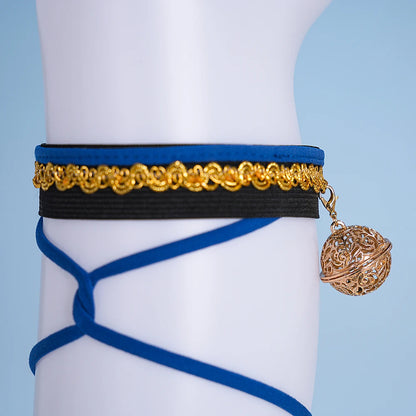 Genshin Impact Lauma Cosplay Costume Wig Dress Uniform Headwear Earrings Frostmoon Scions Halloween Party for Women Girls iCoser