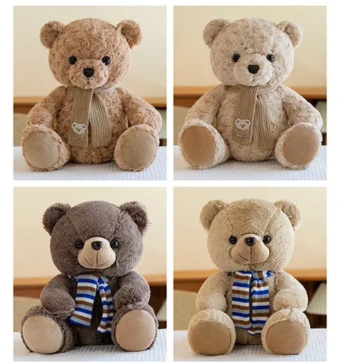 45cm Cute Cartoon Bixin Bear Series Plush Toys Stuffed Soft Animals Dressing Up Doll for Girls Kids Nice Surprise Birthday Gifts