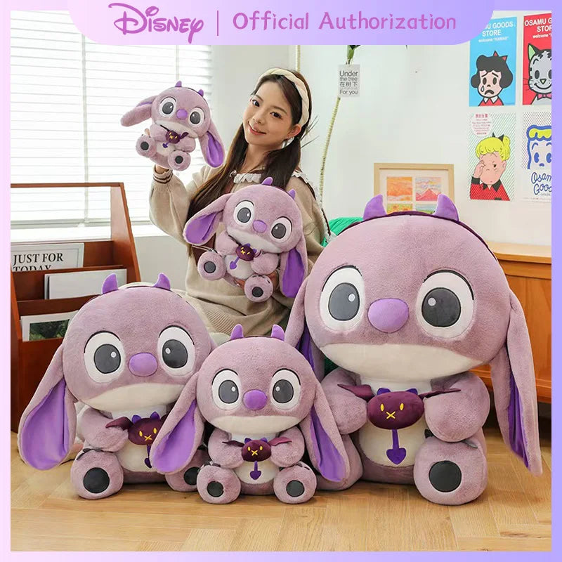 30CM-80CM Lilo & Stitch New Disney Plush Toy Cartoon Scrump Stuffed Doll Soft Anime Pillow Souvenir Kawaii Birthday Gift