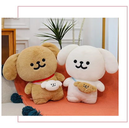 45/70cm Big Size Maltese Backpack Cartoon Anime Plush Stuffed Doll Kawaii Room Decoration Plushies Pillow Ornament Children Gift