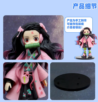 Anime Demon Slayer Tanjirou Nezuko Hashibira Inosuke Kyoujurou Action Figure PVC Model Statue doll Toy Desk Decor Collectio Gift