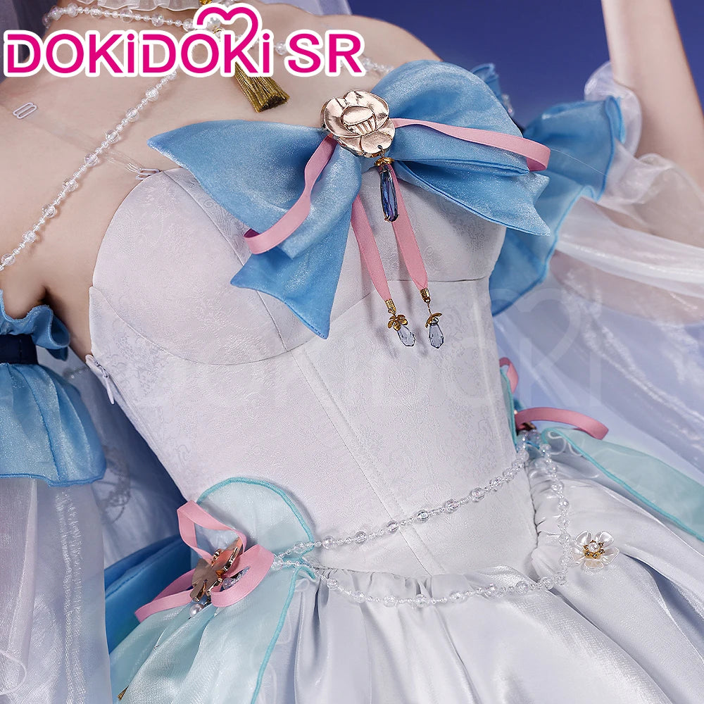 Kamisato Ayaka Doujin Cosplay Costume Game Genshin Impact Cosplay DokiDoki-SR Kamisato Ayaka Cosplay Women White Dress Costume