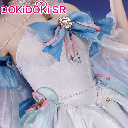 Kamisato Ayaka Doujin Cosplay Costume Game Genshin Impact Cosplay DokiDoki-SR Kamisato Ayaka Cosplay Women White Dress Costume