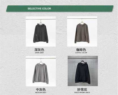 ZODF Retro Heavy Weight 480gsm Cotton Hoodies For Man Unisex Oversized Washed Distressed Hooded Pullovers Brand Coats HY1115