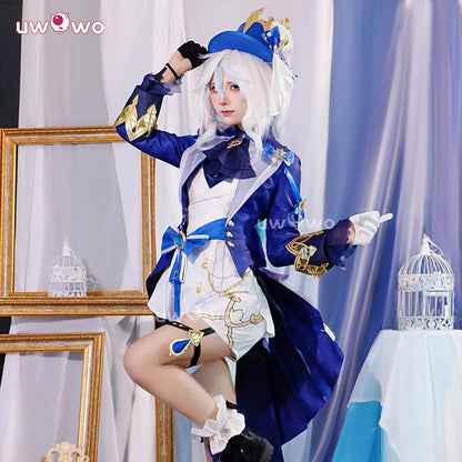 UWOWO Collab Series：Furina Cosplay GAME Genshin Impact Furina Focalors Hydro Archon Fontaine Rococo Furina Cospaly Outfit