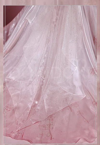 Yuuki Asuna Cosplay Costume Anime Sword Art Online Cosplay DokiDoki-R Women Pink Wedding Dress Asuna Unrestrained Emotion