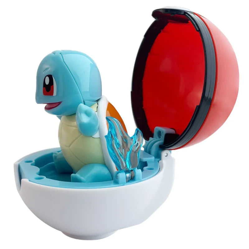 Original Pokemon Figure Pikachu Piplup Cubone Mimikyu Jigglypuff Cute Anime Ornament Pokeball Deforme Figurine Children Toy Gift