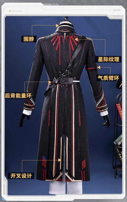 iCoser Caleb Cosplay Costume Wig Farspace Colonel Love and Deepspace Uniform Cap Halloween Party for Women Men Carnival Props