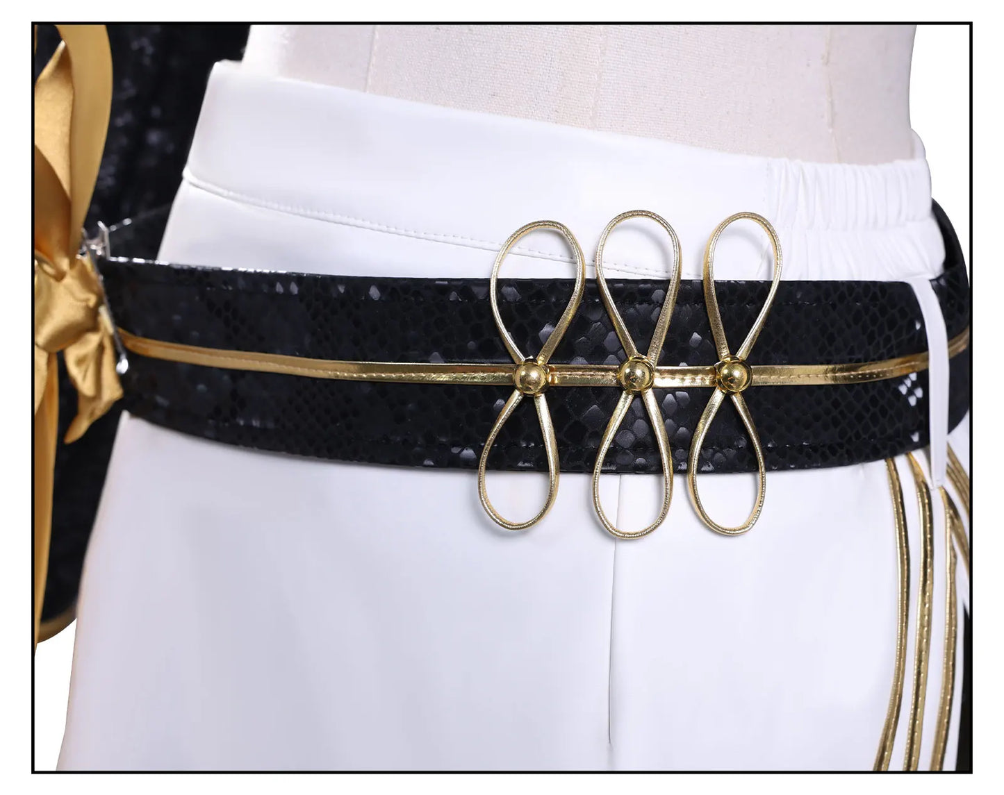 KPop Demon Hunters Mira Cosplay Costume Black Gold Skirt Huntrix Golden Uniform Headwear Halloween Party for Women Girls Props