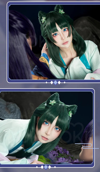 IN STOCK Maomao Cosplay Costume Anime The Apothecary Diaries【XS-4XL】DokiDoki-SR Mao Mao Frog Blue Dress Halloween Wig Season 2